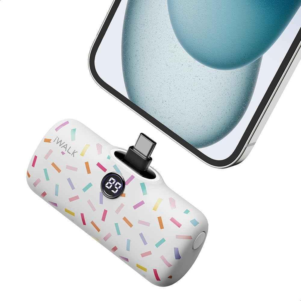 iWalk 4800mAh Type-C 20W Pocket Power Bank - White Pattern iWalk 4800mAh Type-C 20W Pocket Power Bank - White Pattern